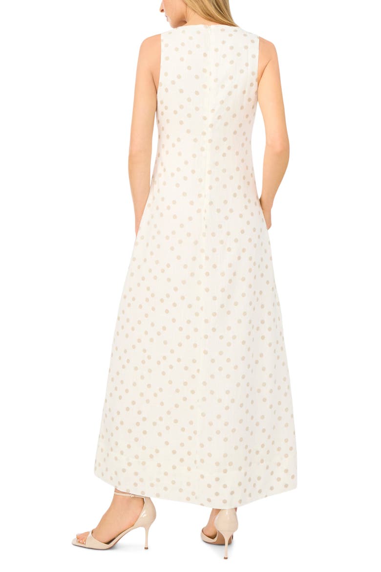 Polka Dot Sleeveless Dress, Alternate, color, CLAY