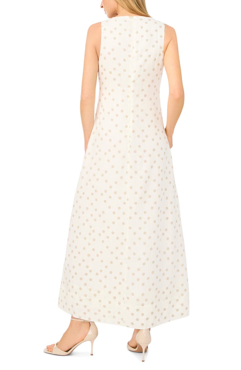 Halogen<sup>®</sup> Polka Dot Sleeveless Dress, Alternate, color, Clay