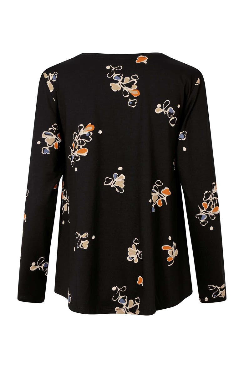 Long Sleeve Round Neck Blouse, Alternate, color, Autumnal