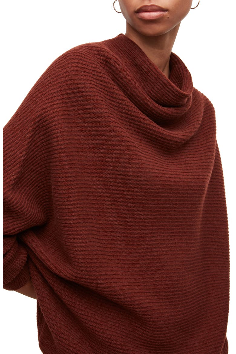 Ridley Funnel Neck Wool Sweater, Alternate, color, SMOKE PINK