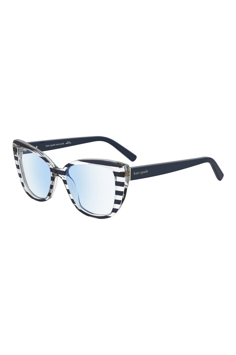 fiona 51mm cat eye sunglasses, Alternate, color, BLUE