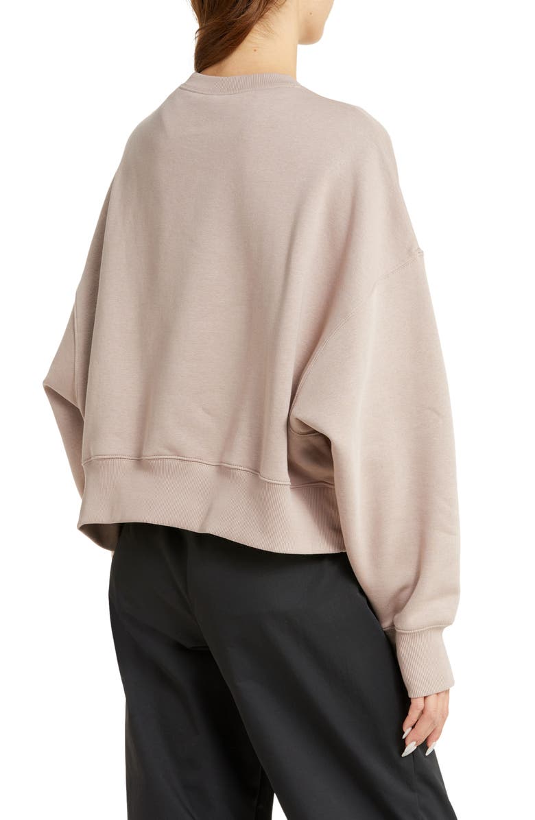 Nike Phoenix Fleece Crewneck Sweatshirt, Alternate, color, Diffused Taupe/ Sail