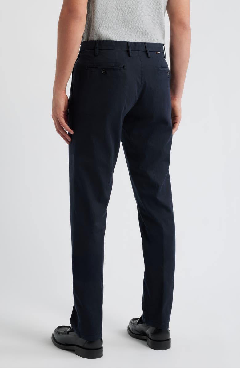 Canali Flat Front Stretch Cotton Blend Gabardine Chinos, Alternate, color, Navy