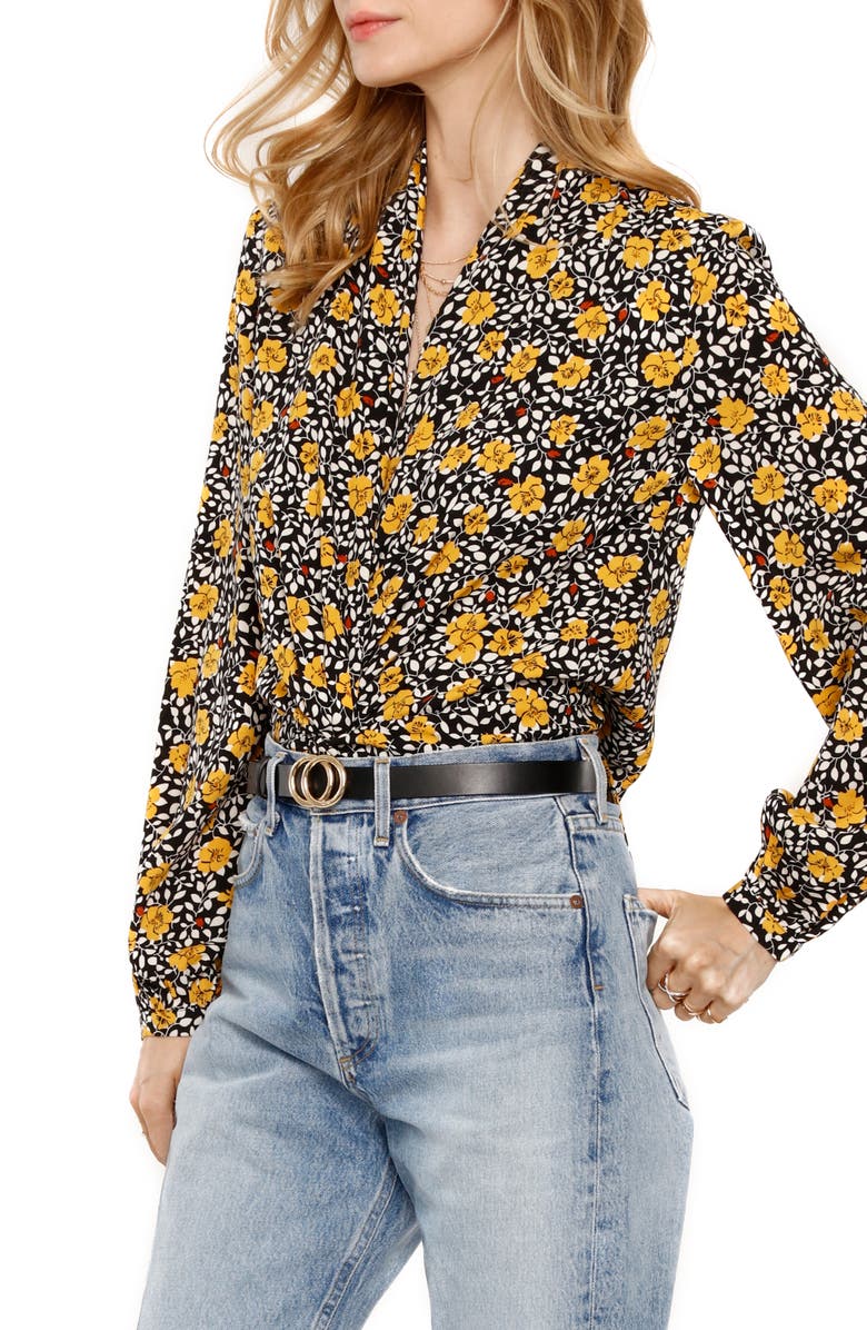 Heartloom Camille Floral Print Faux Wrap Top, Alternate, color, 