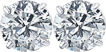 1 1/2ct Lab Grown Diamond Studs 14k Gold Earrings