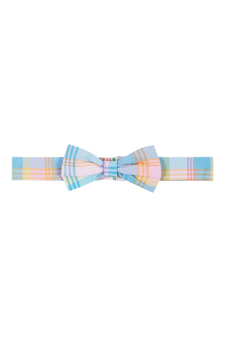 Plaid Cotton Sundress, Bloomer & Headband Set, Alternate, color, BLUE PLAID