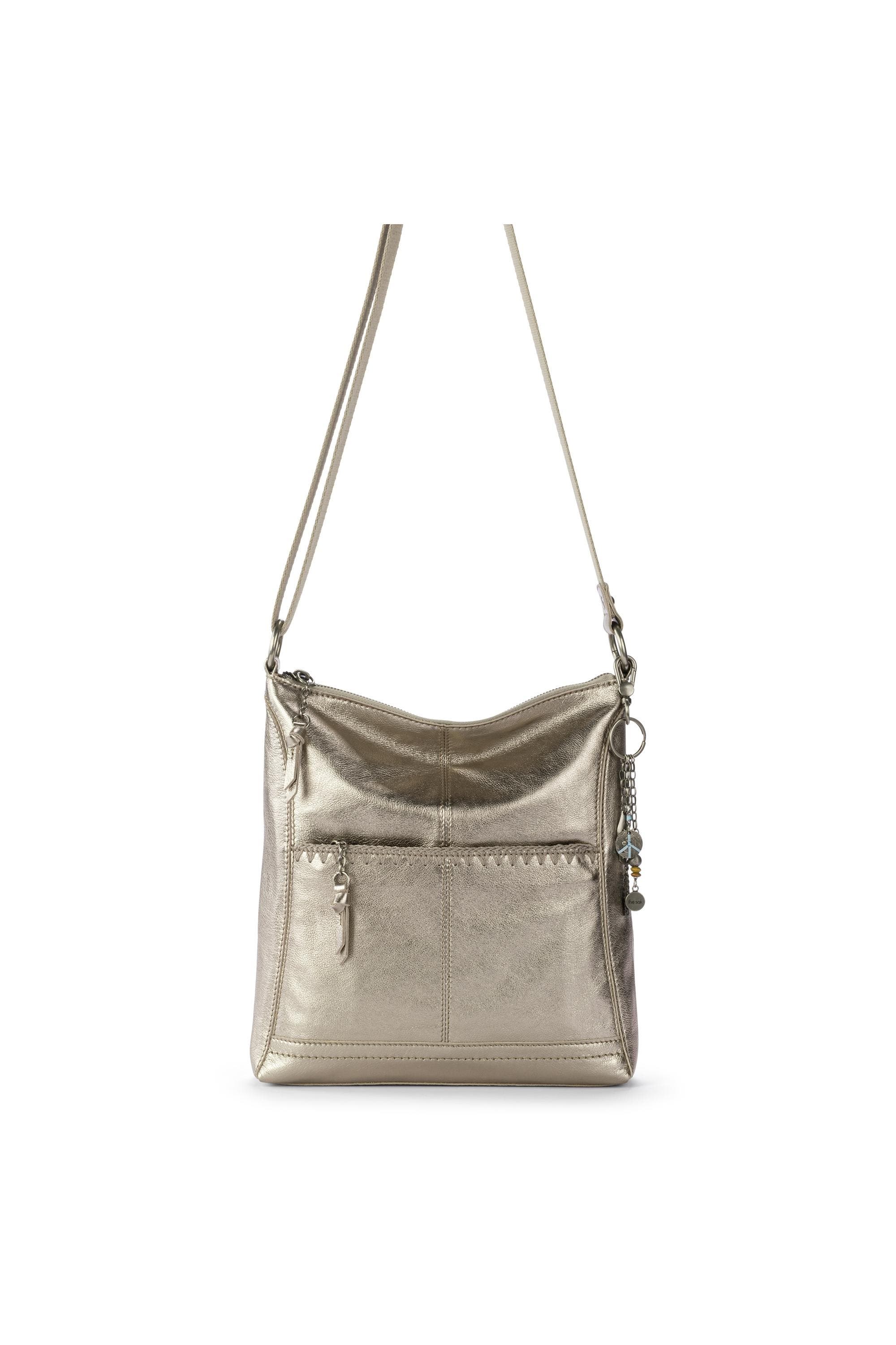 The Sak Lucia Crossbody Leather Bag, Alternate, color, Pyrite Stitch