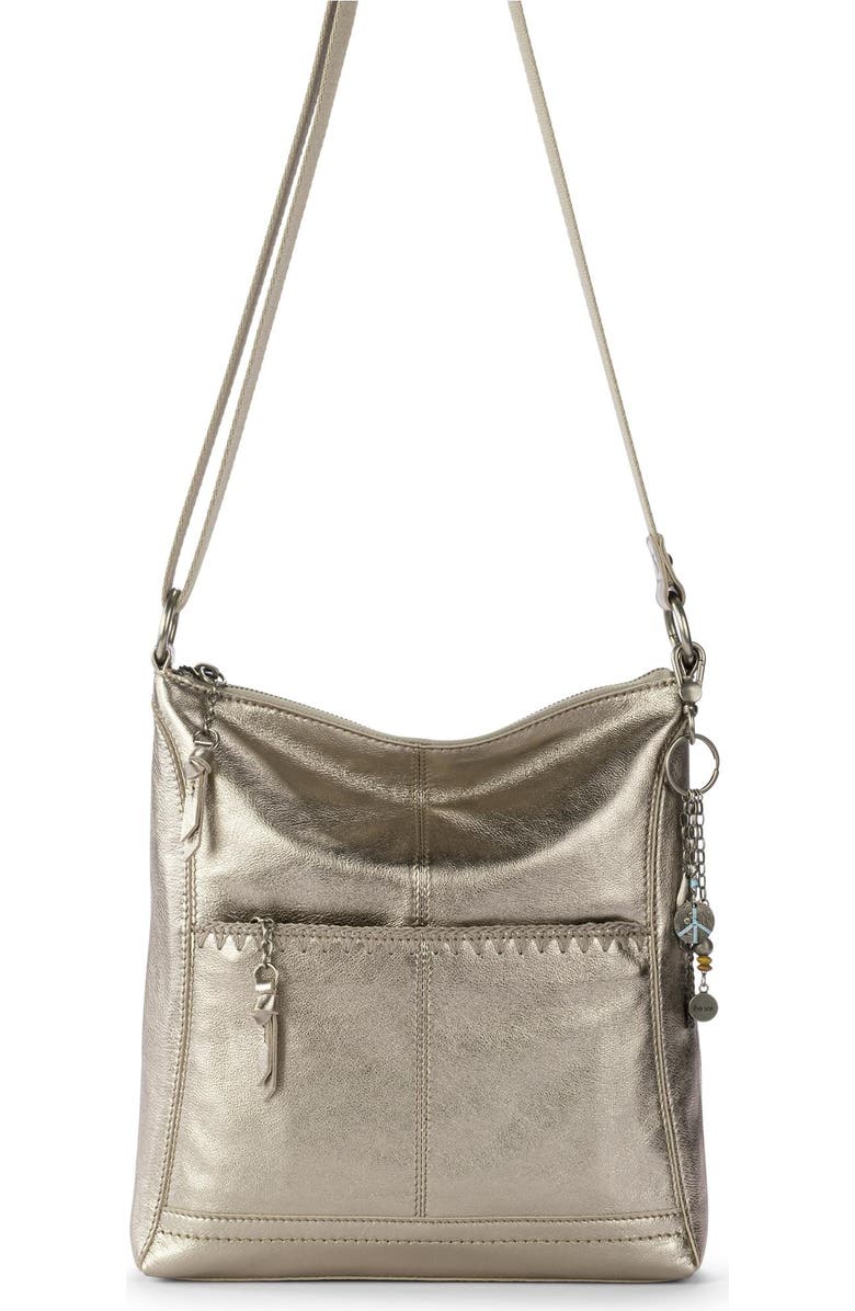 The Sak Lucia Crossbody Leather Bag, Alternate, color, Pyrite Stitch