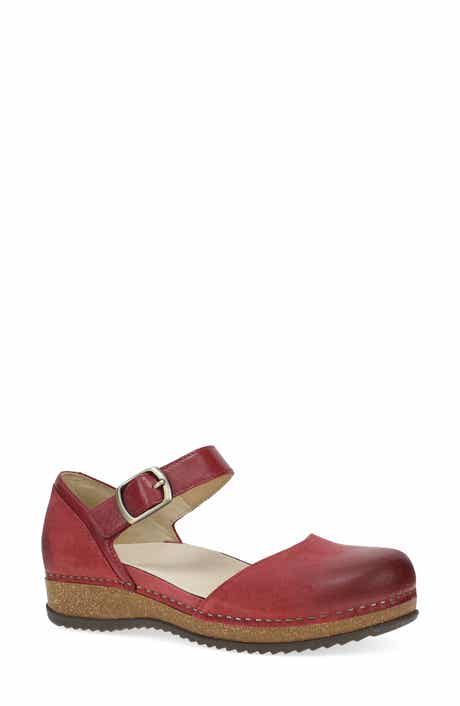 Dansko Mae Ankle Strap Platform Clog