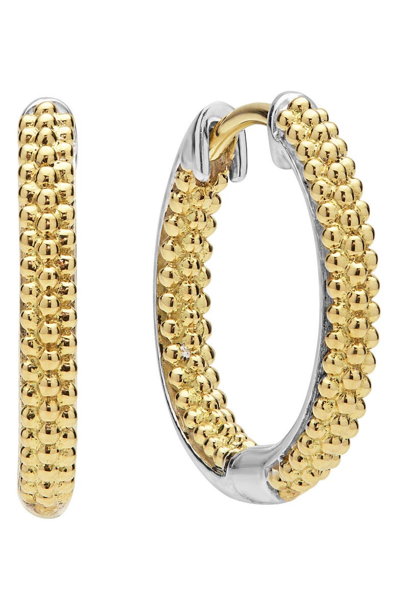 LAGOS Caviar Lux Hoop Earrings, Main, color, Two-Tone