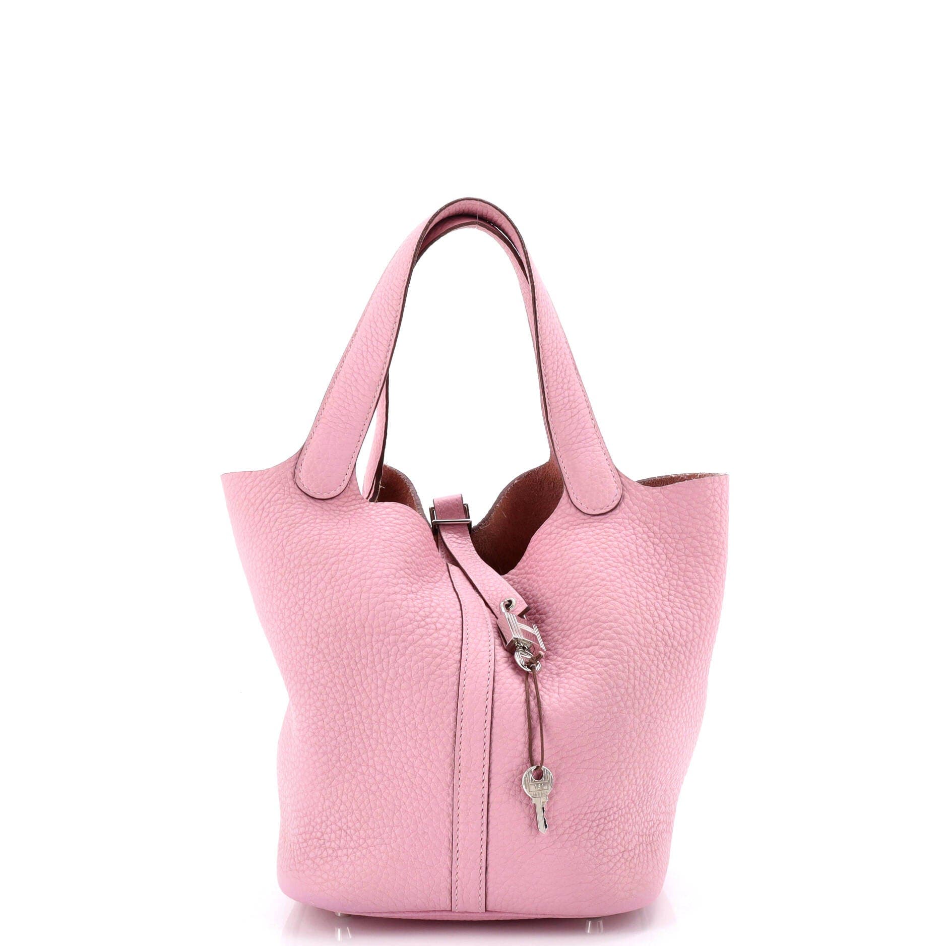 Pre-Owned Hermes Picotin Lock Bag Clemence MM, Main, color, Mauve Sylvestre