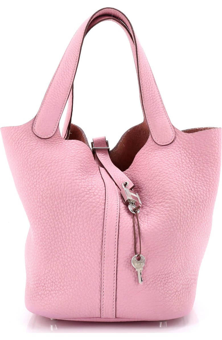 Pre-Owned Hermes Picotin Lock Bag Clemence MM, Main, color, Mauve Sylvestre