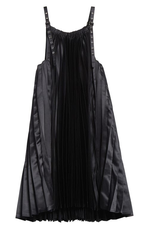 NOIR KEI NINOMIYA NOIR KEI NINOMIYA PLEATED SATIN MIDI DRESS