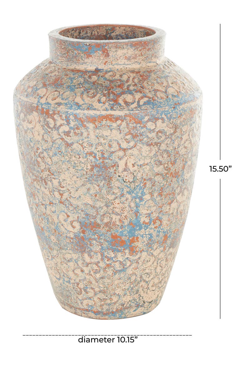Red Clay Ceramic Vase, Alternate, color, BEIGE