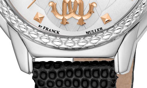 Roberto Cavalli By Franck Muller Leather Strap Watch, 32mm In Black