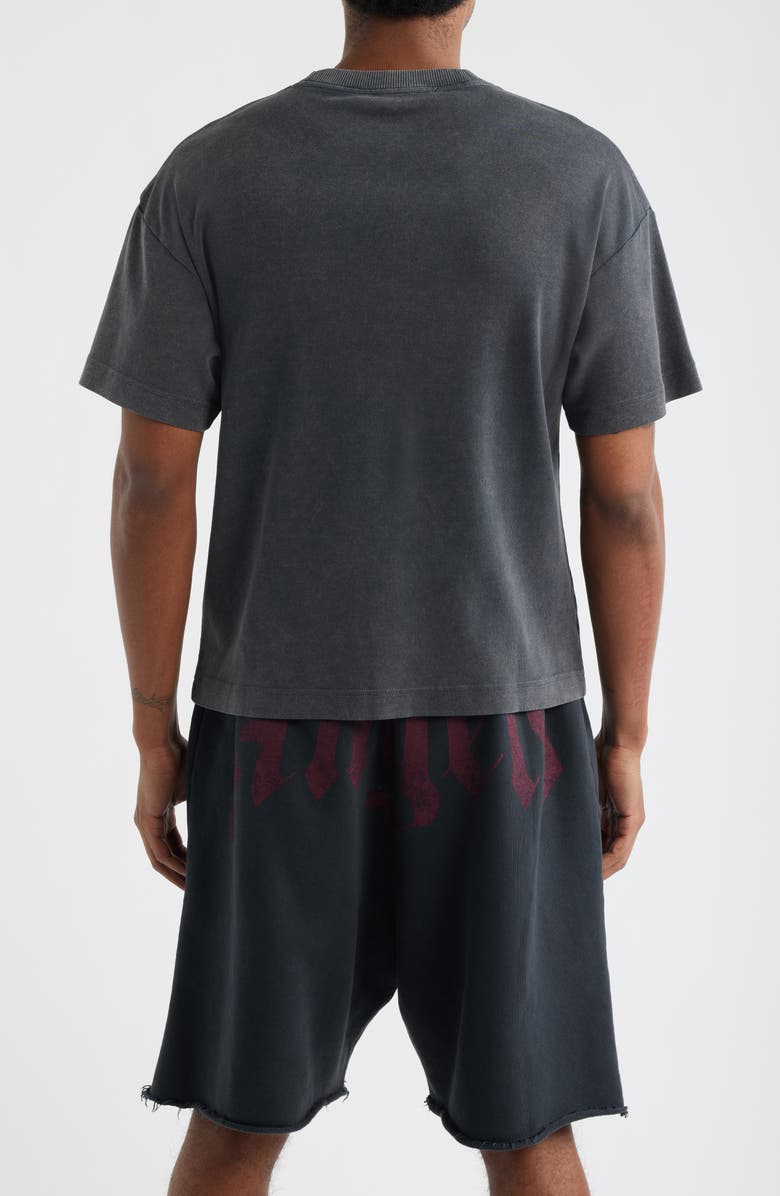 Palm Angels Palm Leaf Regular Fit Graphic T-Shirt, Alternate, color, Black Fuchsia