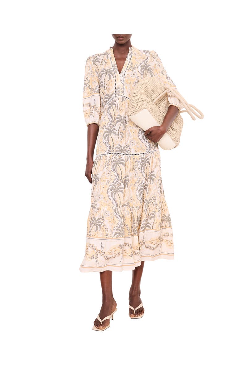 MINT VELVET Palm Print Maxi Dress, Alternate, color, Green