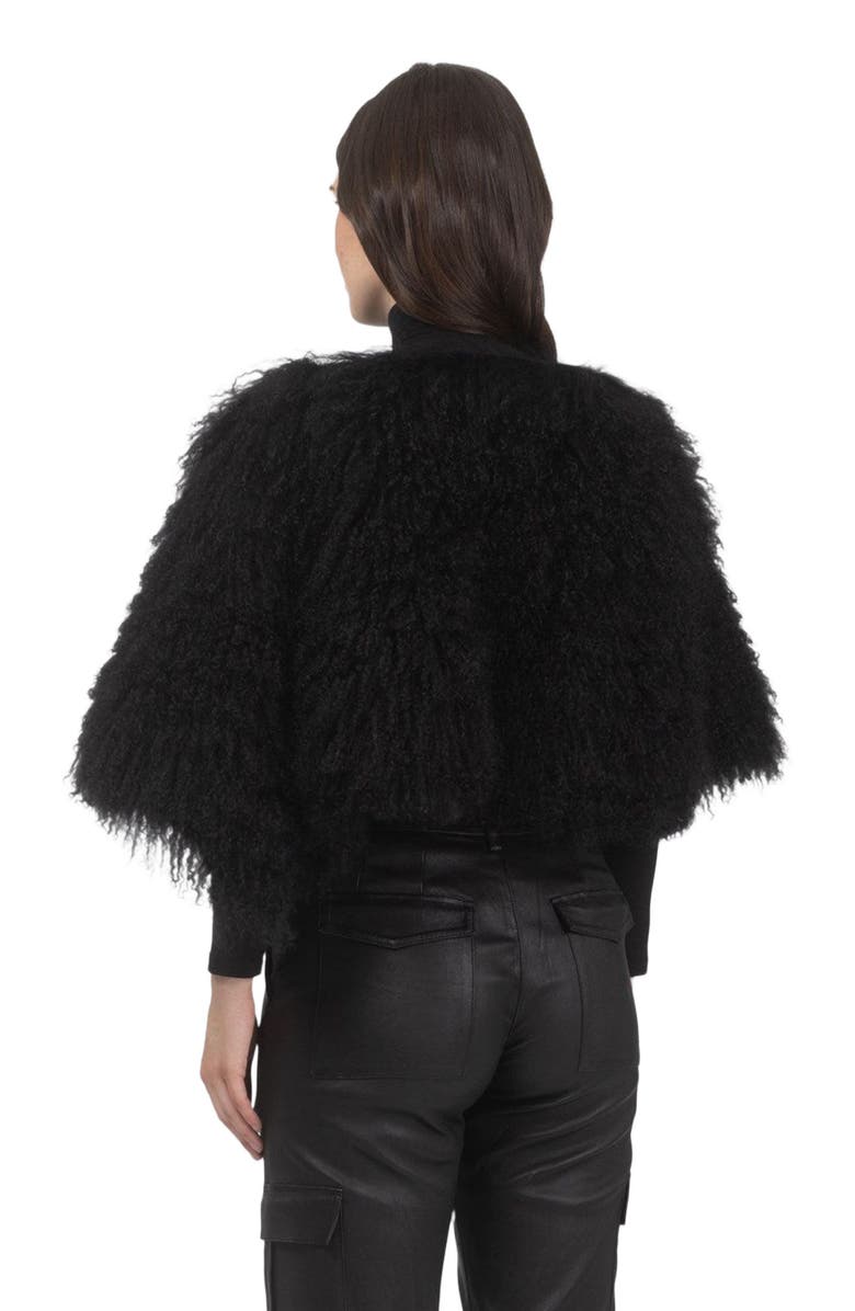 GORSKI Select Mongolian Lamb Shawl, Alternate, color, Black