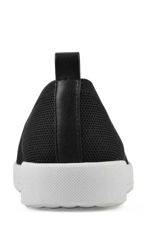 White Mountain Footwear Upright Woven Slip-on Sneaker In Black Fabric