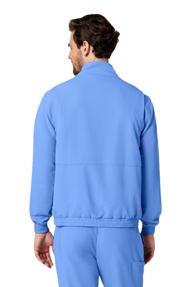 Wolfe Men's 6-Pocket Classic Scrub Jacket, Alternate, color, Ceil Blue