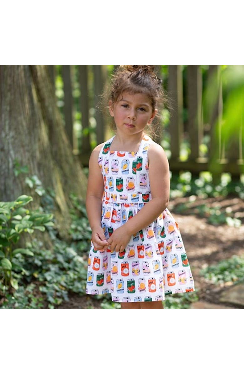 WORTHY THREADS Girls Tie Back Dress, Alternate, color, Soda Pop