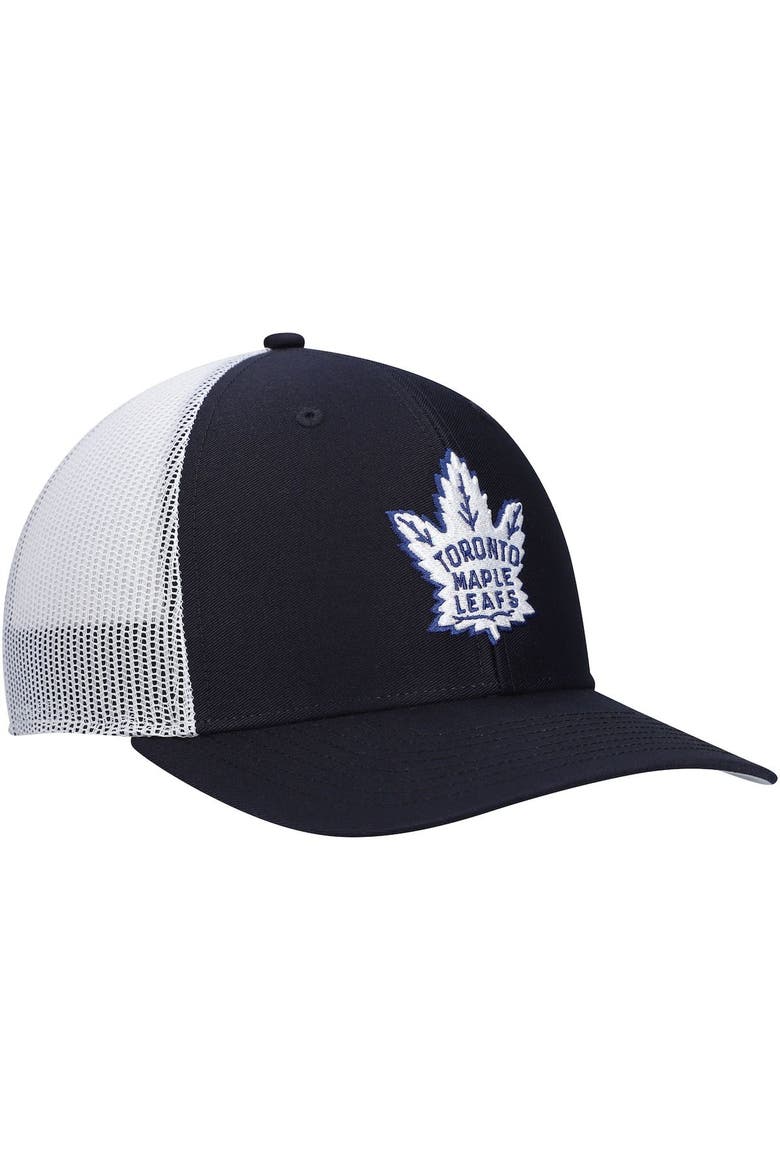 Men's '47 Black/White Toronto Maple Leafs Vintage Trucker Snapback Hat, Alternate, color, Black