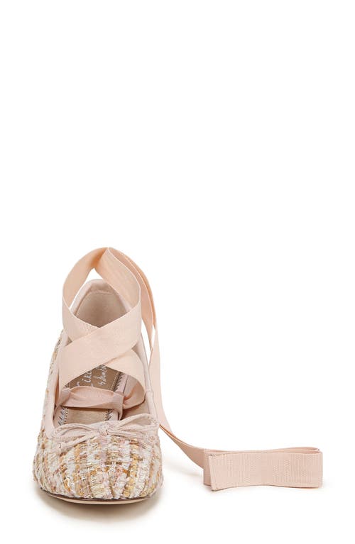 Circus Ny By Sam Edelman Della Lace-up Block-heel Ballet Pumps In Vanilla Bean Multi