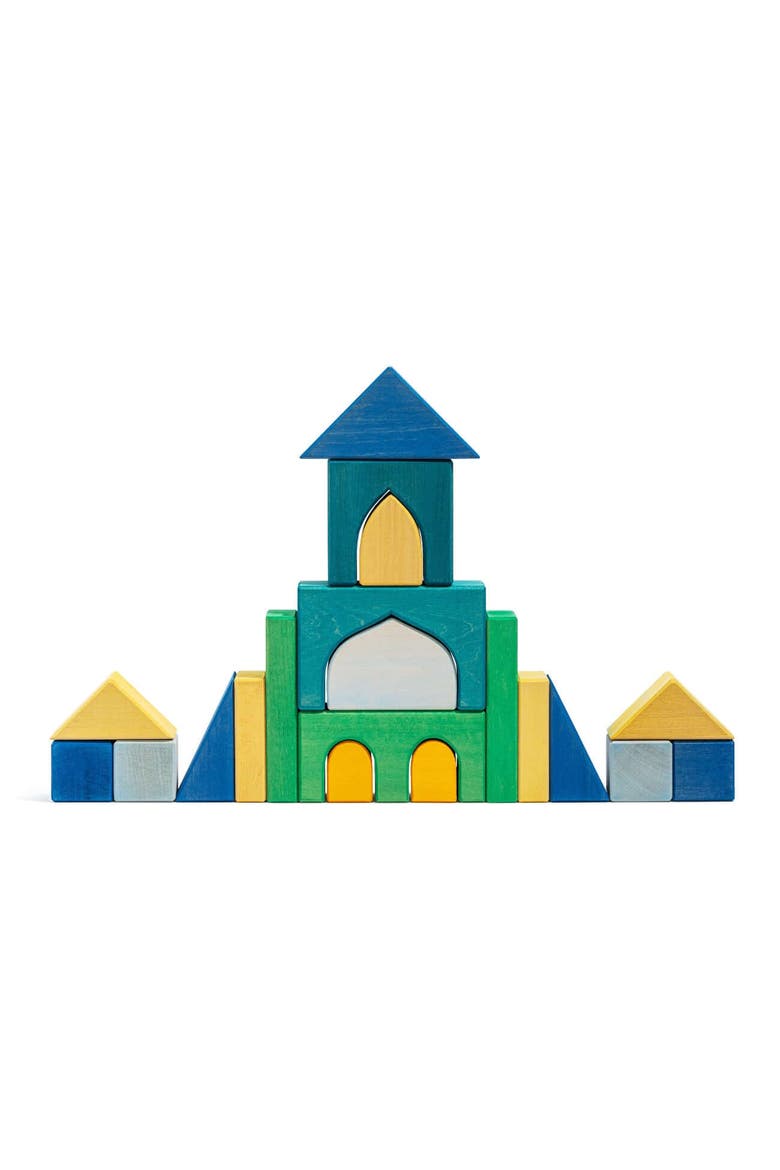 Alex Classic Wooden Building Block Set - 20 Pieces, Main, color, Tropical