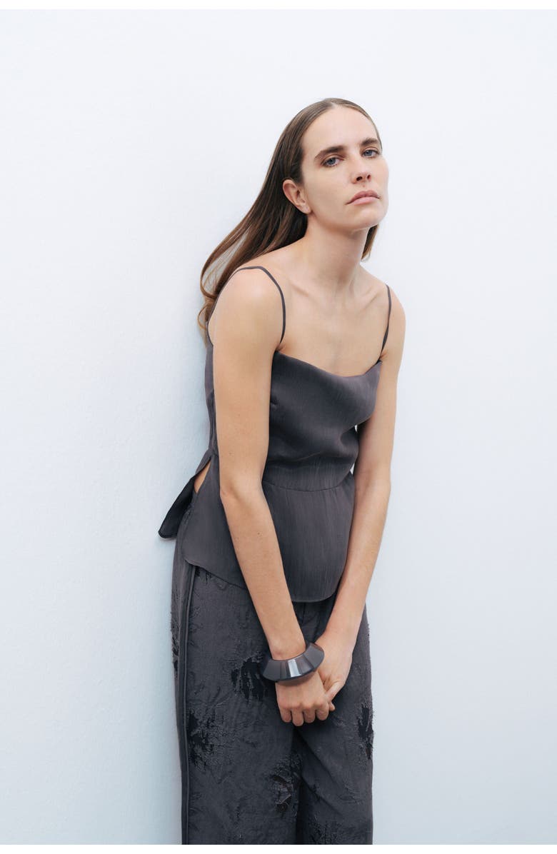 Nocturne Slit Strap Blouse, Alternate, color, 