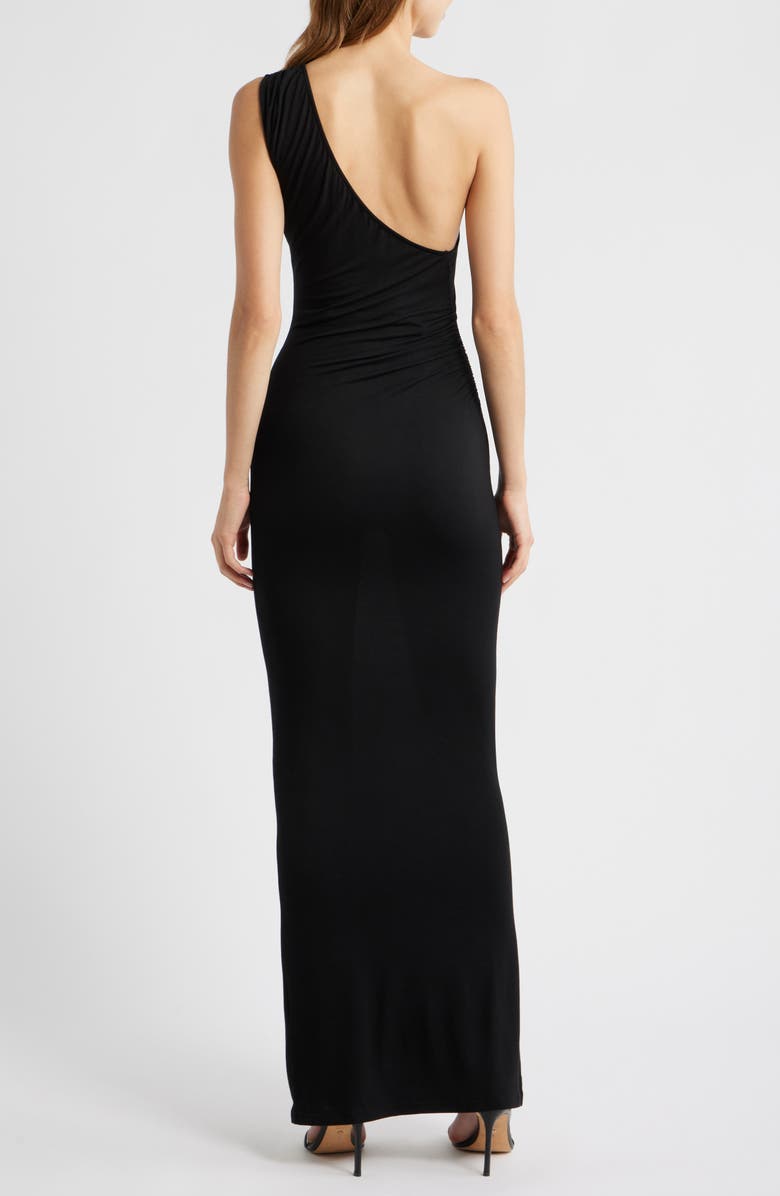 ARTLESS FOREVER Elva One-Shoulder Mermaid Gown, Alternate, color, Black