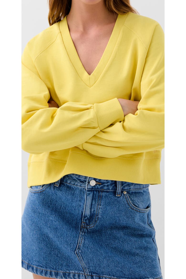 Basic V Fade Sweater, Main, color, Yellow