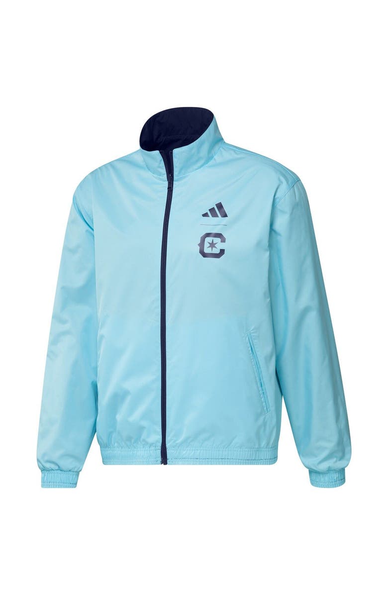 adidas Men's adidas Navy/Light Blue Chicago Fire 2023 On-Field Anthem Full-Zip Reversible Team Jacket, Alternate, color, 
