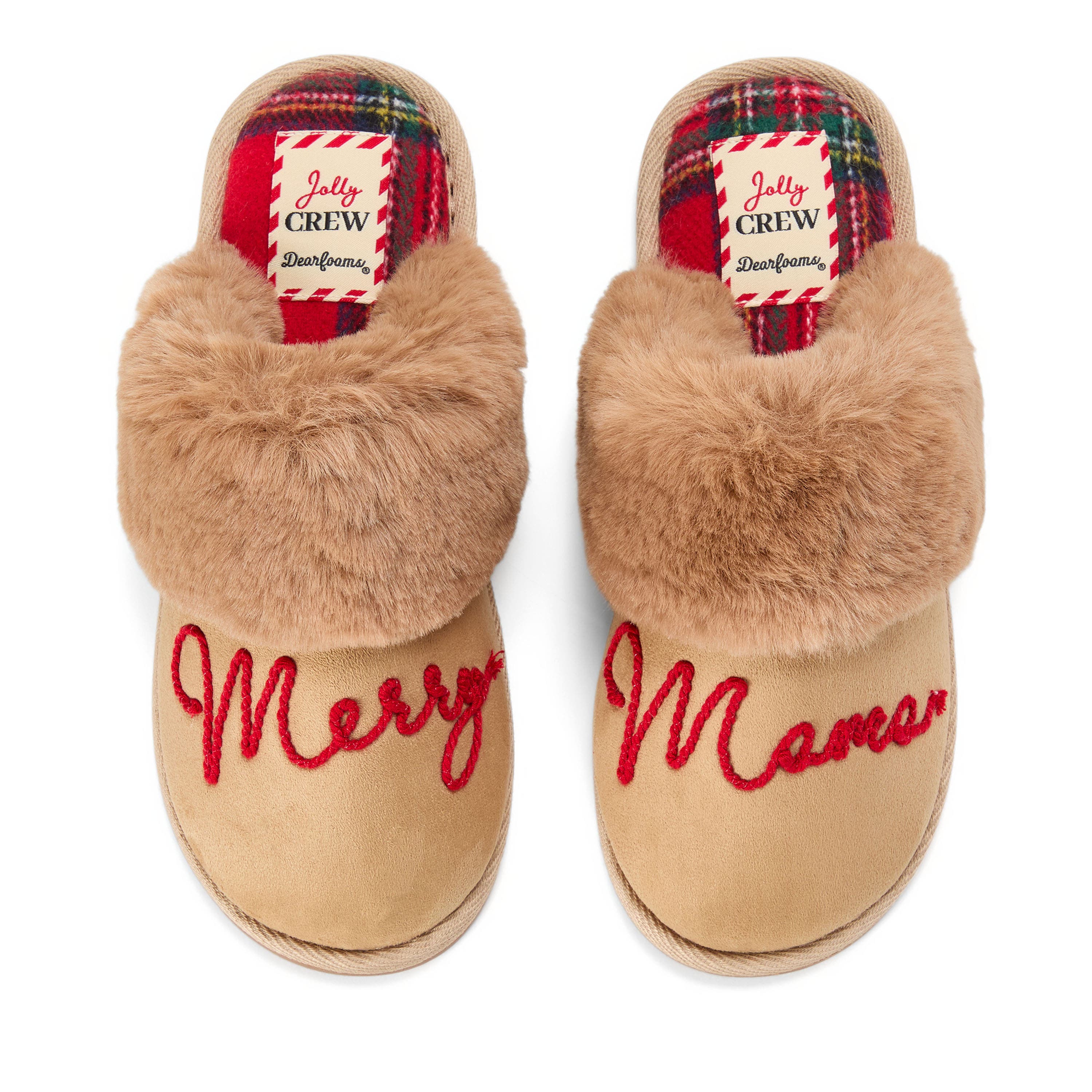 Cozy Holiday Scuff Slippers, Main, color, DESERT