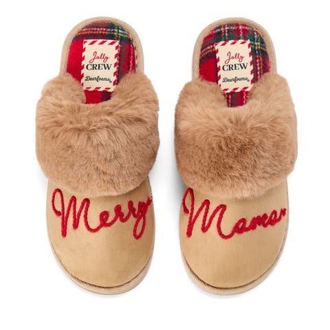 Cozy Holiday Scuff Slippers