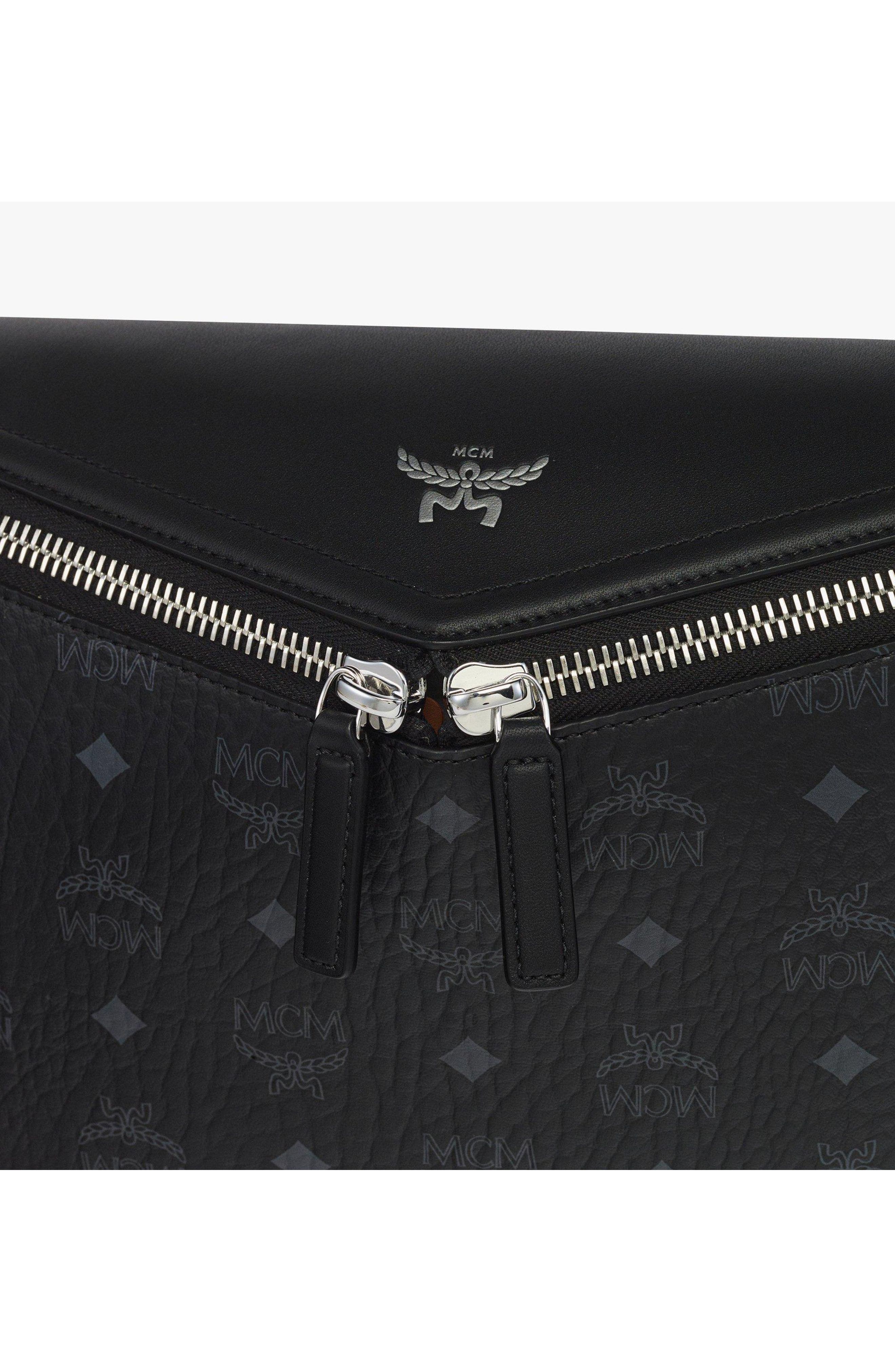 MCM Medium Diamant 3D Crossbody in Visetos Leather Mix, Alternate, color, Bk