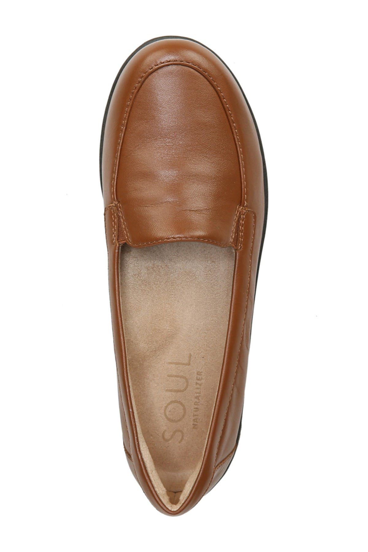 Kacy Leather Slip-On Loafer - Wide Width Available, Alternate, color, BANANA BREAD