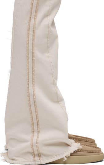 Coated Cargo Flare Jeans