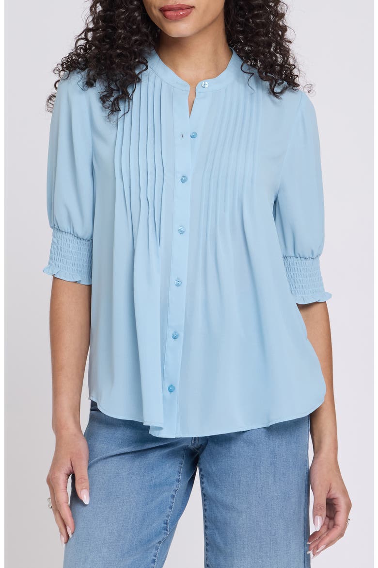 Pleated Peasant Blouse, Main, color, STARLIGHT