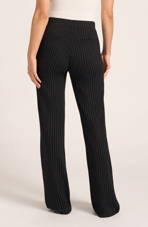 Matty M . Wide Leg Ponte Pants In Black