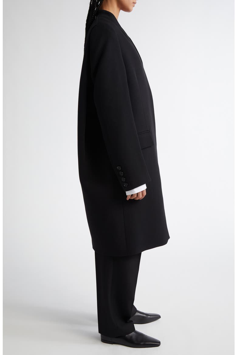 Deep Pleated Coat, Alternate, color, BLACK