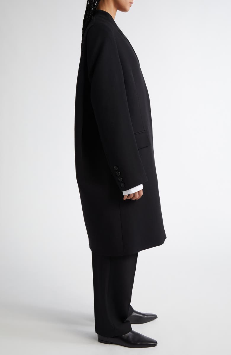 TOTEME Deep Pleated Coat, Alternate, color, Black