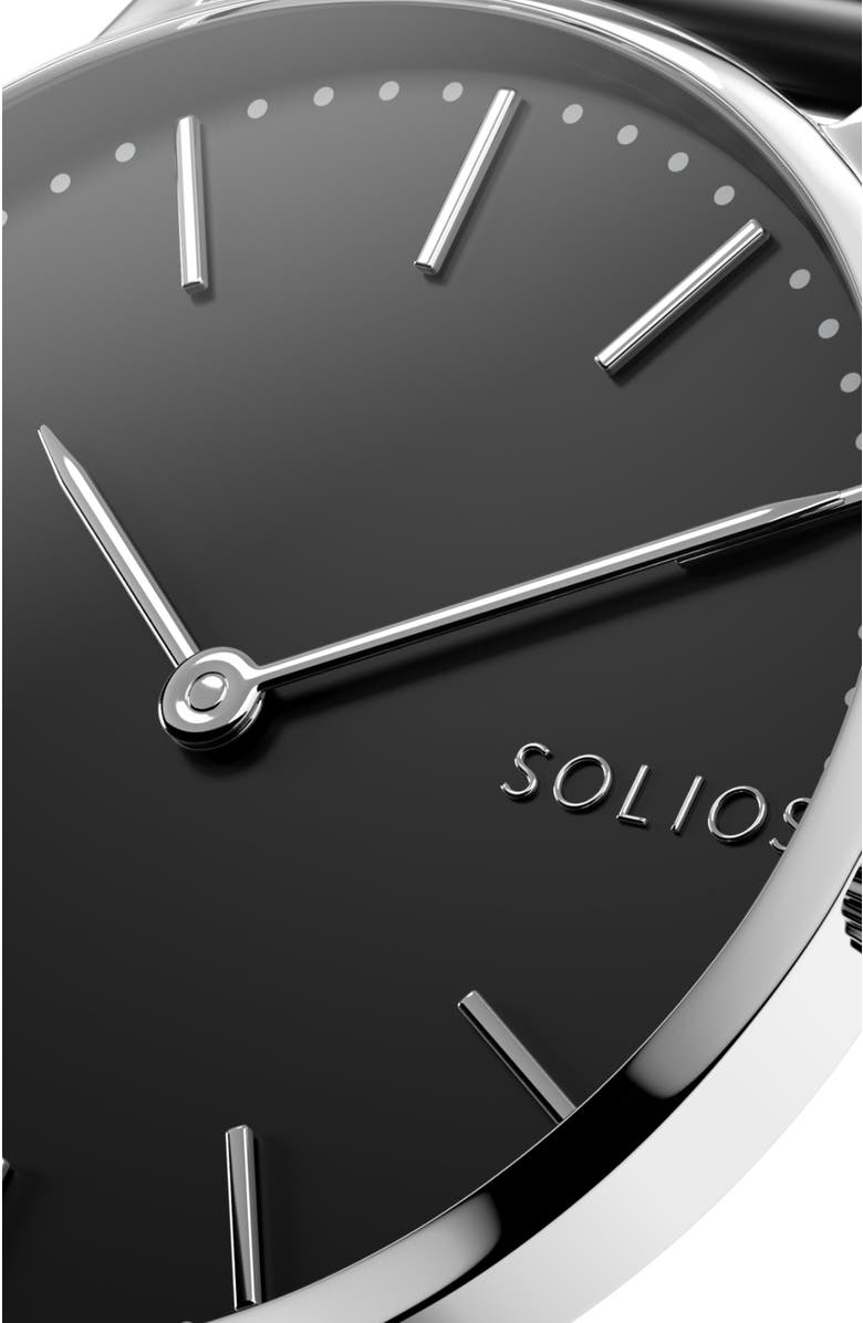 Solios Watches The Solar Classic | Black Dial - Silver Case, Alternate, color, 