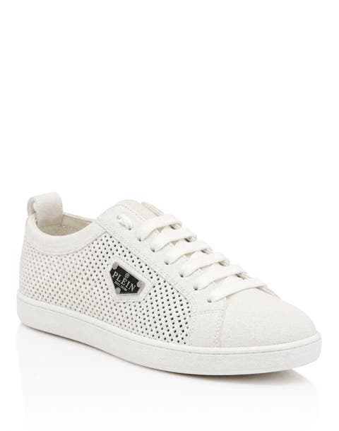Perforated Suede Low-Top Sneakers Men
