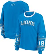 WEAR by Erin Andrews Women's WEAR by Erin Andrews Blue Detroit Lions Plus Size Sport Long-Sleeve T-Shirt