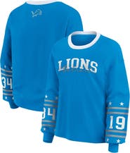 WEAR by Erin Andrews Women's WEAR by Erin Andrews Blue Detroit Lions Plus Size Sport Long-Sleeve T-Shirt