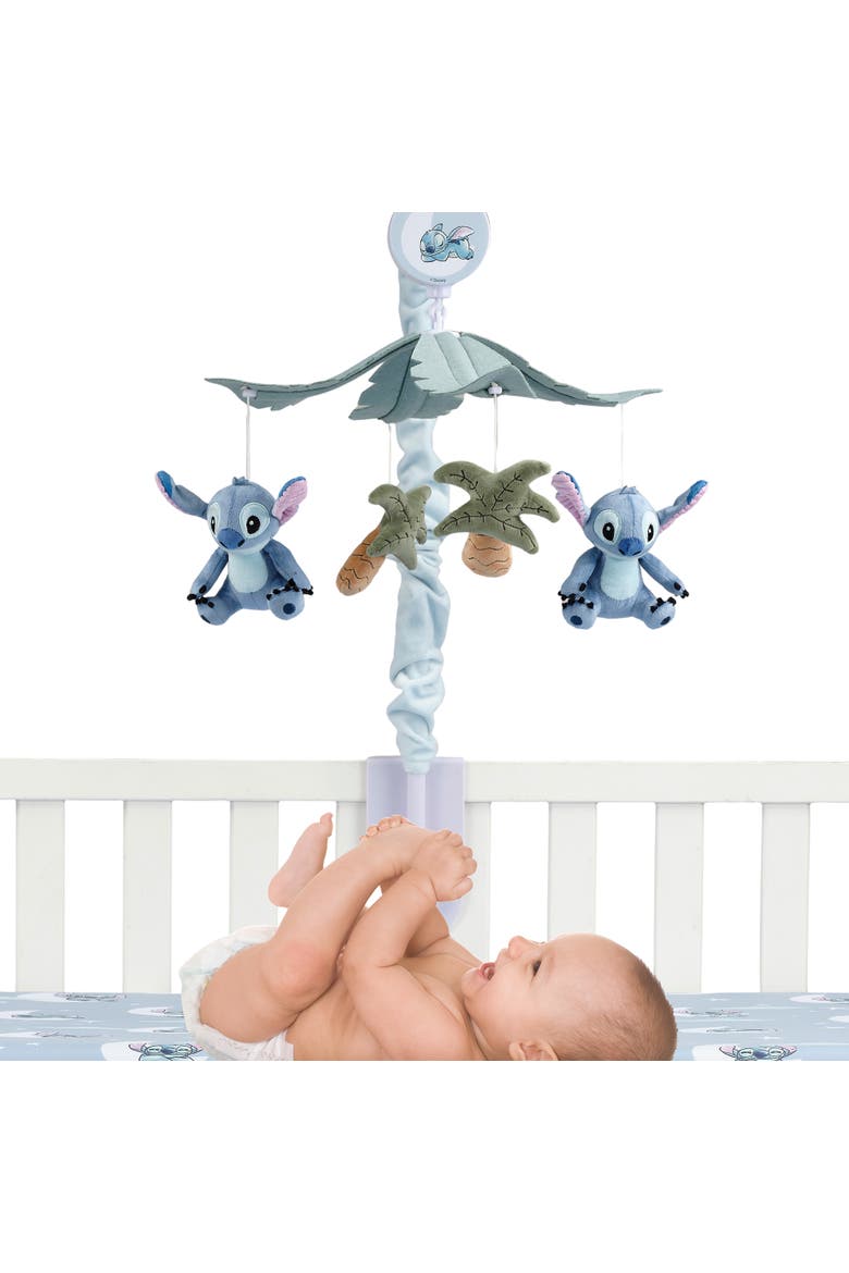 Disney Stitch Musical Baby Crib Mobile Soother Toy, Alternate, color, Blue