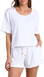 La Blanca Wild Nomad Fringe Trim Cover-Up Shirt