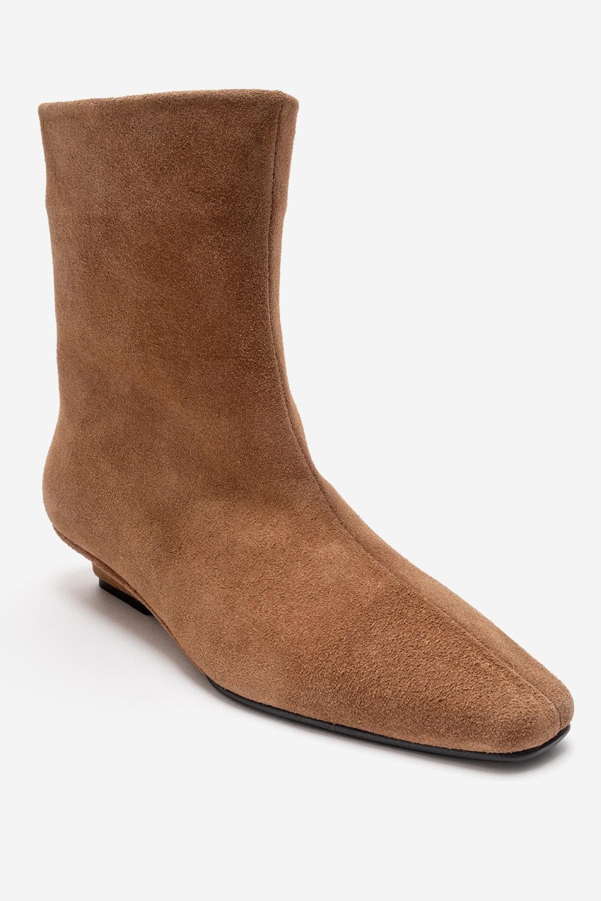 Forever & Always Shoes Nacho Leather Ankle Boot, Alternate, color, Cognac Suede