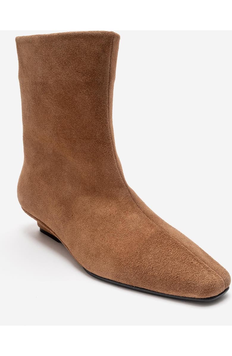 Forever & Always Shoes Nacho Leather Ankle Boot, Alternate, color, Cognac Suede