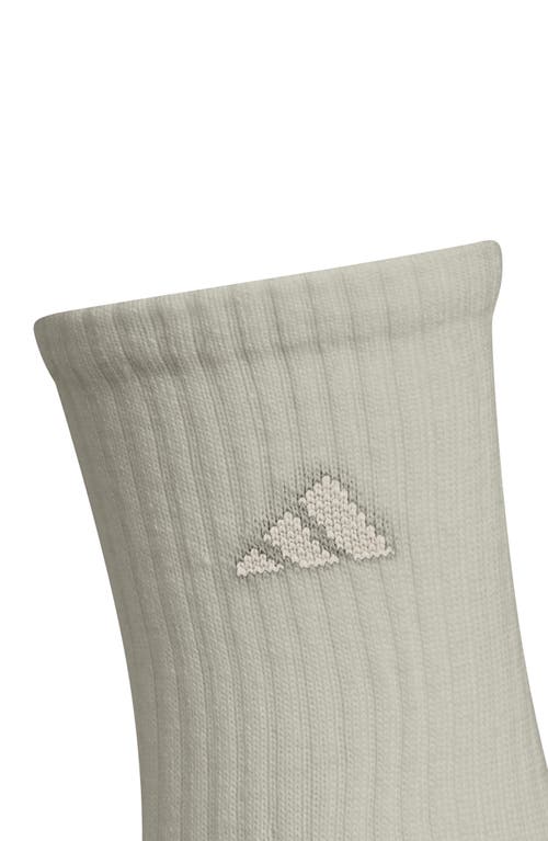 Adidas Originals Adidas Kids' Assorted 6-pack Cushioned Crew Socks In Silver Pebble/grey/white